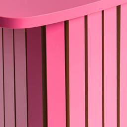 OHS Madison Console Table Ribbed Engineered Wood Entryway Display Desk in Bright Pink - thumbnail 5