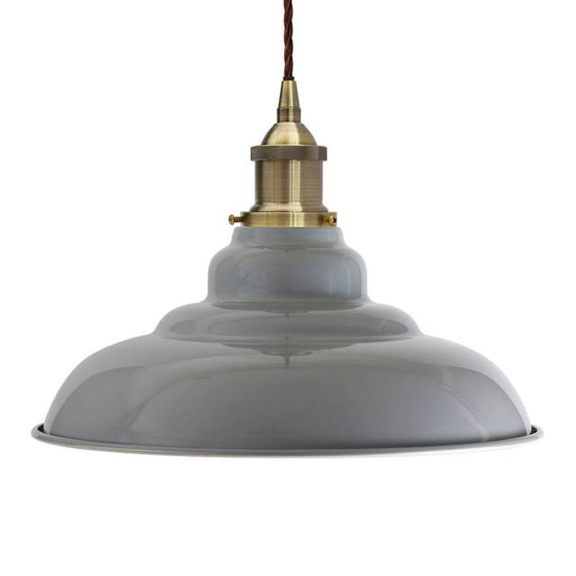 SE Home French Grey St Edmund's Pendant Light - Antique Brass - Brown Twisted - image 1