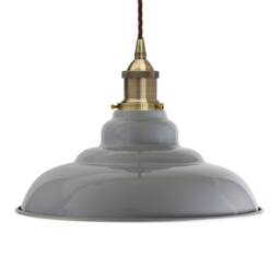 SE Home French Grey St Edmund's Pendant Light - Antique Brass - Brown Twisted - thumbnail 1