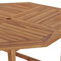 Berkfield Home Garden Dining Table 110x110x75 cm Solid Wood Teak in Brown - Size: 110 x 110 x 75 cm - thumbnail 6