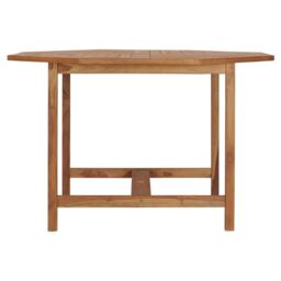 Berkfield Home Garden Dining Table 110x110x75 cm Solid Wood Teak in Brown - Size: 110 x 110 x 75 cm - thumbnail 3
