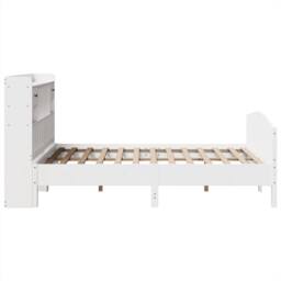 Berkfield Home Decorative Bookcase Bed without Mattress White 160x200cm Solid Wo - Size: 160x200 cm - thumbnail 5