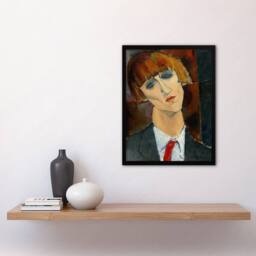 Artery8 Amedeo Modigliani Framed Wall Art Print Madame Kisling Portrait - Size: A4 - thumbnail 2