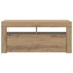 Berkfield Home TV Cabinet with LED Lights Artisan Oak 90x35x40 cm Engineered Wood - Size: 90 x 35 x 40 cm - thumbnail 7