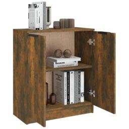 Berkfield Home Sideboard Smoked Oak 60x30x70 cm Engineered Wood in Brown - Size: 60 x 30 x 70 cm - thumbnail 6