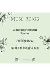 KDMD 10 Inch Moss Wreath Ring 3 Pack in Green - thumbnail 4