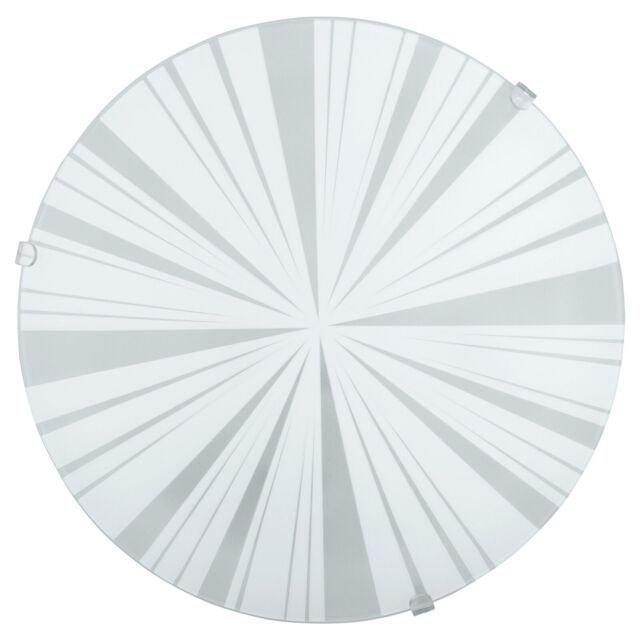 Loops Wall Flush Ceiling Light White Shade Beams Design Satin Glass Bulb E27 1x60W - image 1