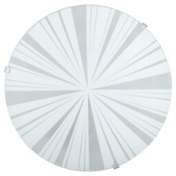 Loops Wall Flush Ceiling Light White Shade Beams Design Satin Glass Bulb E27 1x60W