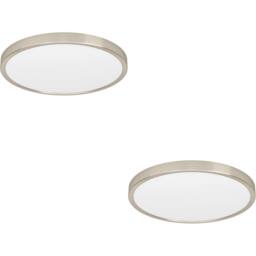 Loops 2 PACK Sleek Satin Nickel Round Ceiling Light for Stylish Indoor Space in Metallics - thumbnail 1
