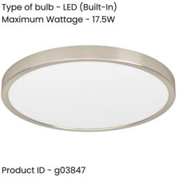 Loops 2 PACK Sleek Satin Nickel Round Ceiling Light for Stylish Indoor Space in Metallics - thumbnail 2