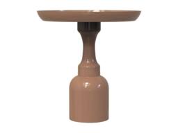 Vente-unique Metal Side Table - Shiny Taupe - KYRESA in Brown - thumbnail 2