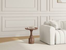 Vente-unique Metal Side Table - Shiny Taupe - KYRESA in Brown - thumbnail 1