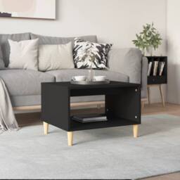 Berkfield Home Modern Coffee Table Black 60x50x40 cm Engineered Wood - Size: 60 x 50 x 40 cm - thumbnail 2