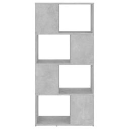 Berkfield Home Book Cabinet Room Divider Concrete Grey 60x24x124.5 cm - thumbnail 5