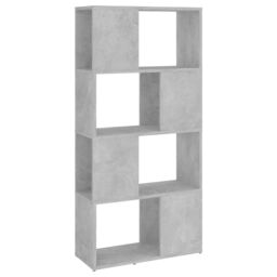 Berkfield Home Book Cabinet Room Divider Concrete Grey 60x24x124.5 cm - thumbnail 2