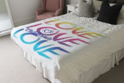 Benjamin Tate Design Love California Blanket in Natural - Size: 120 cm x 150 cm - thumbnail 3