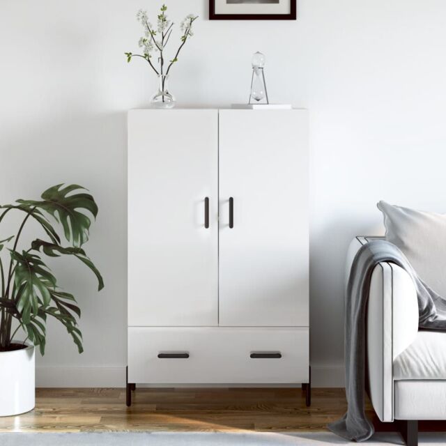 Berkfield Home Highboard High Gloss White 69.5x31x115 cm Engineered Wood - image 1