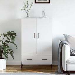 Berkfield Home Highboard High Gloss White 69.5x31x115 cm Engineered Wood - thumbnail 1
