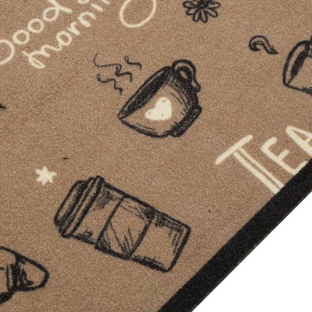 Berkfield Home Kitchen Rug Washable Morning Brown 60x300 cm Velvet - image 1