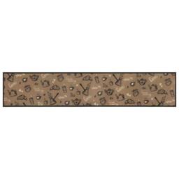 Berkfield Home Kitchen Rug Washable Morning Brown 60x300 cm Velvet - thumbnail 3