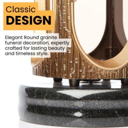Novecrafto Large Granite Memorial Lantern Funeral Cemetery Grave Ornaments in Gold - thumbnail 5