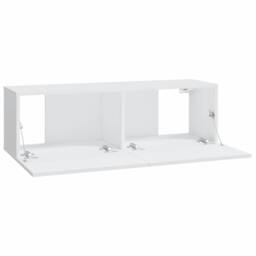 Berkfield Home Wall TV Cabinets 2 pcs White 100x30x30 cm Engineered Wood - Size: 100 x 30 x 30 cm - thumbnail 7