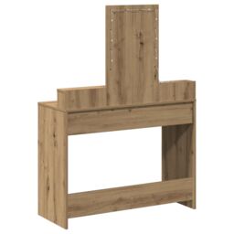 Berkfield Home Dressing Table with LED Lights¬†Artisan Oak 100x41x140 cm in Brown - Size: 100 x 41 x 140 cm - thumbnail 7