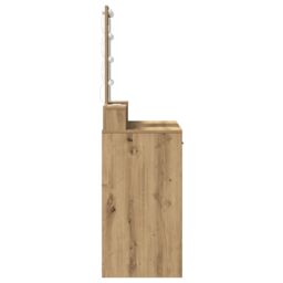 Berkfield Home Dressing Table with LED Lights¬†Artisan Oak 100x41x140 cm in Brown - Size: 100 x 41 x 140 cm - thumbnail 6