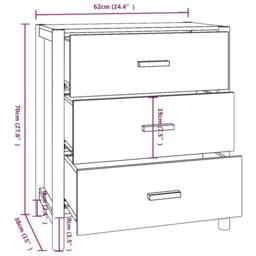 Berkfield Home Sideboard White 62x38x70 cm Engineered Wood - Size: 62 x 38 x 70 cm - thumbnail 8