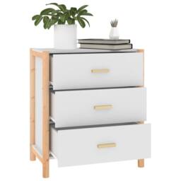 Berkfield Home Sideboard White 62x38x70 cm Engineered Wood - Size: 62 x 38 x 70 cm - thumbnail 4