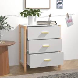 Berkfield Home Sideboard White 62x38x70 cm Engineered Wood - Size: 62 x 38 x 70 cm - thumbnail 1