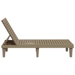 Berkfield Home Sun Lounger Light Brown 155x58x83 cm Polypropylene - Size: 155 x 58 x 83 cm - thumbnail 5
