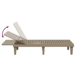 Berkfield Home Sun Lounger Light Brown 155x58x83 cm Polypropylene - Size: 155 x 58 x 83 cm - thumbnail 7