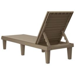 Berkfield Home Sun Lounger Light Brown 155x58x83 cm Polypropylene - Size: 155 x 58 x 83 cm - thumbnail 6