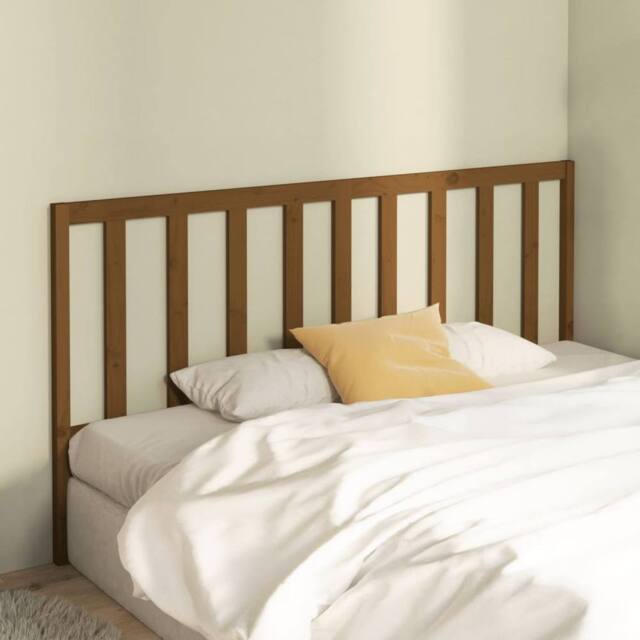 Berkfield Home Beautiful Bed Headboard Honey Brown 206x4x100 cm Solid Wood Pine - Size: 206 x 4 x 100 cm - image 1