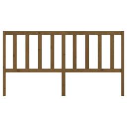 Berkfield Home Beautiful Bed Headboard Honey Brown 206x4x100 cm Solid Wood Pine - Size: 206 x 4 x 100 cm - thumbnail 4