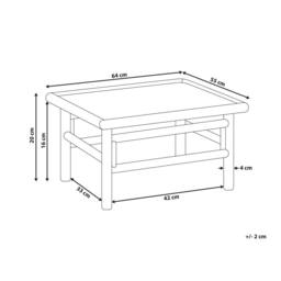 Wyld and Coco Bamboo Coffee Table 64 x 55 cm Rectangular Outdoor Rustic in Brown - thumbnail 3