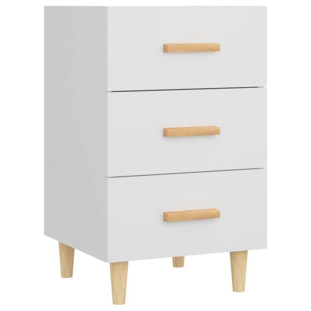Berkfield Home Bedside Cabinet White 40x40x66 cm Engineered Wood - Size: 40 x 40 x 66 cm - image 1