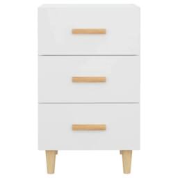 Berkfield Home Bedside Cabinet White 40x40x66 cm Engineered Wood - Size: 40 x 40 x 66 cm - thumbnail 4