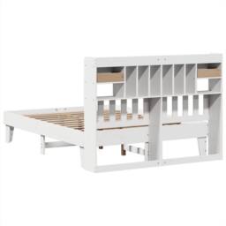 Berkfield Home Bed Frame without Mattress White 150x200 cm King Size Solid Wood Pine - thumbnail 8