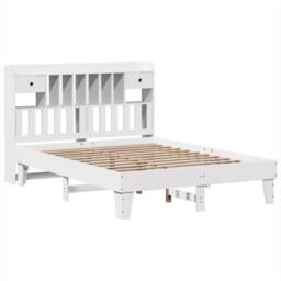 Berkfield Home Bed Frame without Mattress White 150x200 cm King Size Solid Wood Pine - thumbnail 3