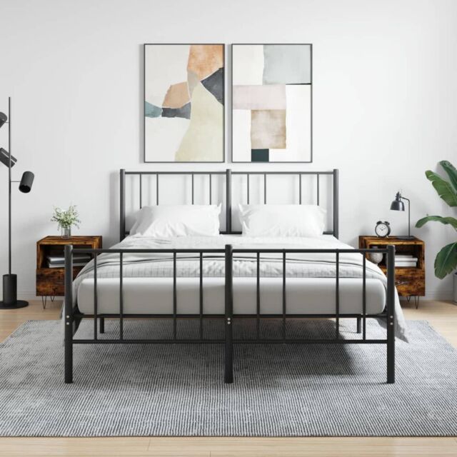 Berkfield Home Bedside Cabinets 2 pcs Smoked Oak 40x35x47.5 cm Engineered Wood in Brown - image 1