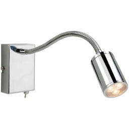 Netlighting Orion LED 3 Light Flexi Indoor Wall Spotlight (Switched) Chrome in Grey