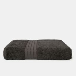 OHS 2 Pack of 100% Cotton Bathroom Bath Towel in Charcoal - thumbnail 3