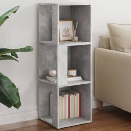 Berkfield Home Corner Cabinet Concrete Grey 33x33x100 cm Engineered Wood - Size: 33 x 33 x 100 cm - thumbnail 2
