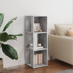 Berkfield Home Corner Cabinet Concrete Grey 33x33x100 cm Engineered Wood - Size: 33 x 33 x 100 cm - thumbnail 3
