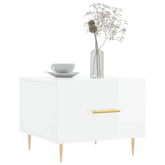 Berkfield Home Decorative Coffee Tables 2pcs High Gloss White 50x50x40 cm Engine - Size: 50 x 50 x 40 cm - image 1