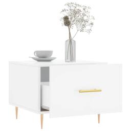 Berkfield Home Decorative Coffee Tables 2pcs High Gloss White 50x50x40 cm Engine - Size: 50 x 50 x 40 cm - thumbnail 4