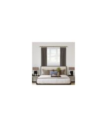 New Edge Blinds 25-28mm Crystal End Metal Curtain Pole Set - Antique Brass in Bronze - Size: 170 cm - 300 cm - thumbnail 2