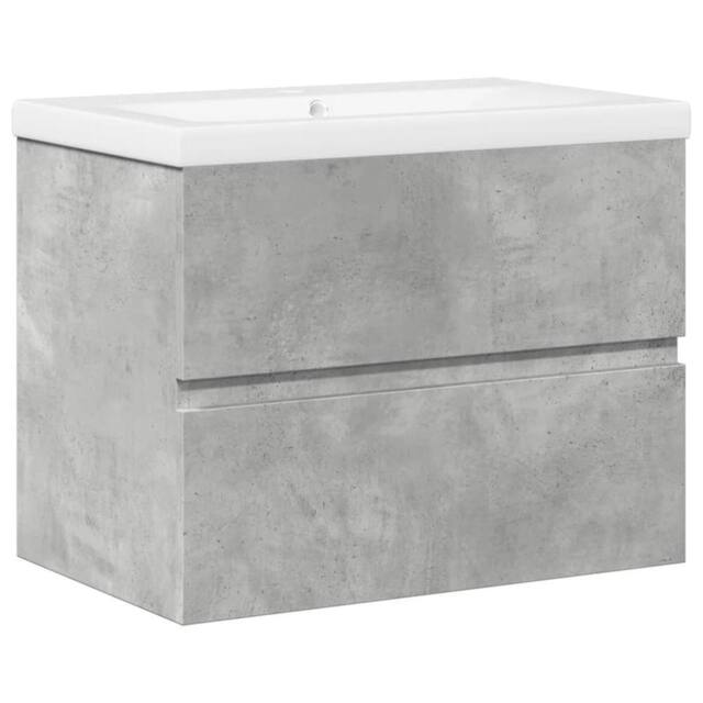 Berkfield Home 2 Piece Bathroom Furniture Set Concrete Grey Engineered Wood - image 1